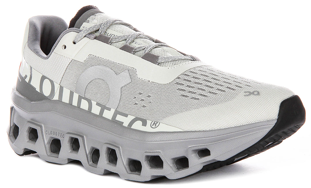 On Running Cloudmonster In Light Grey For Men