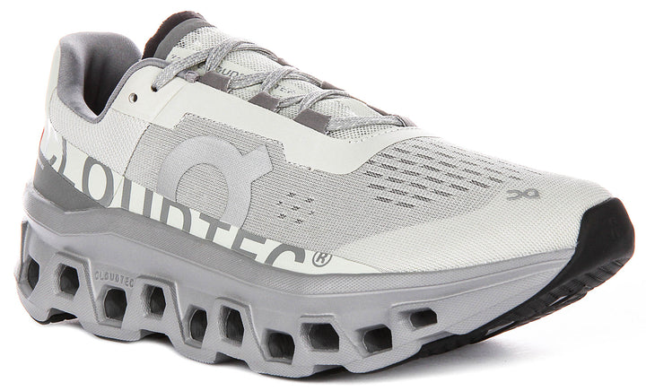 On Running Cloudmonster In Light Grey For Men