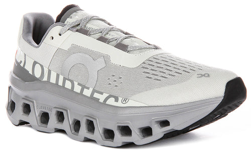 On Running Cloudmonster In Light Grey For Men