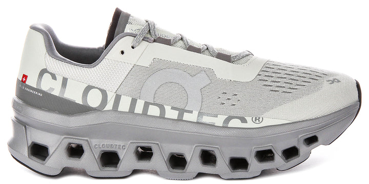 On Running Cloudmonster In Light Grey For Men