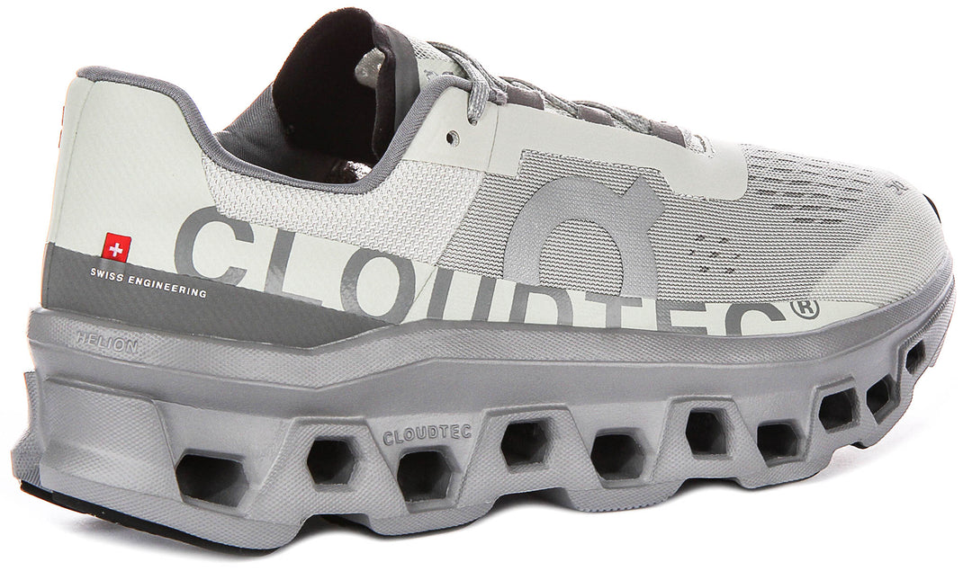 On Running Cloudmonster In Light Grey For Men