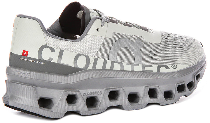 On Running Cloudmonster In Light Grey For Men