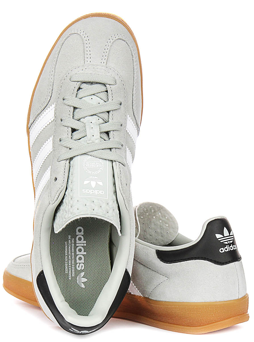 Adidas Gazelle Indoor In Light Grey For Youth