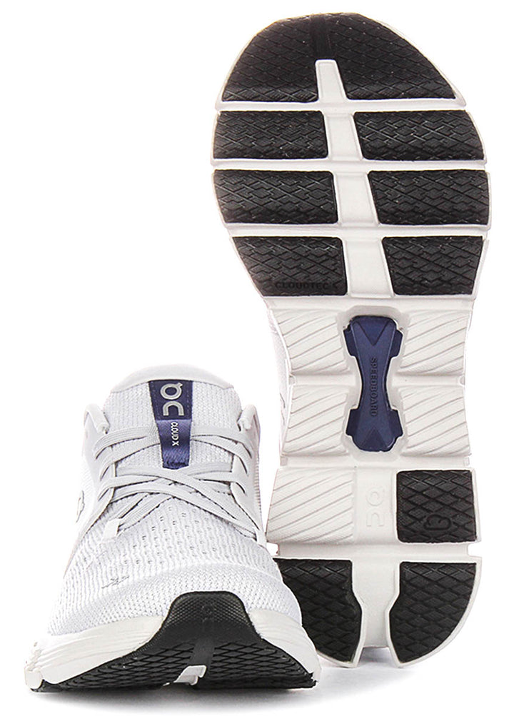 On Running Cloud X 4 In Light Grey For Women