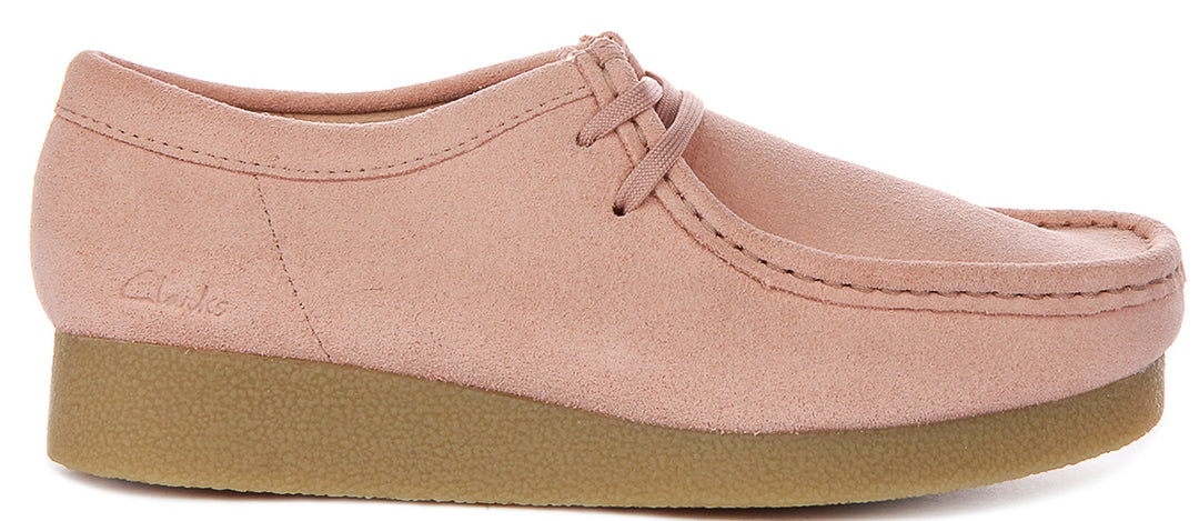 Clarks Wallabee Evosh In Light Pink For Women