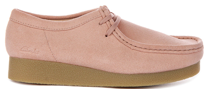 Clarks Wallabee Evosh In Light Pink For Women