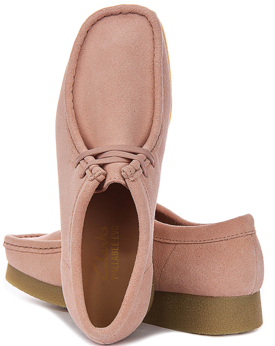 Clarks Wallabee Evosh In Light Pink For Women