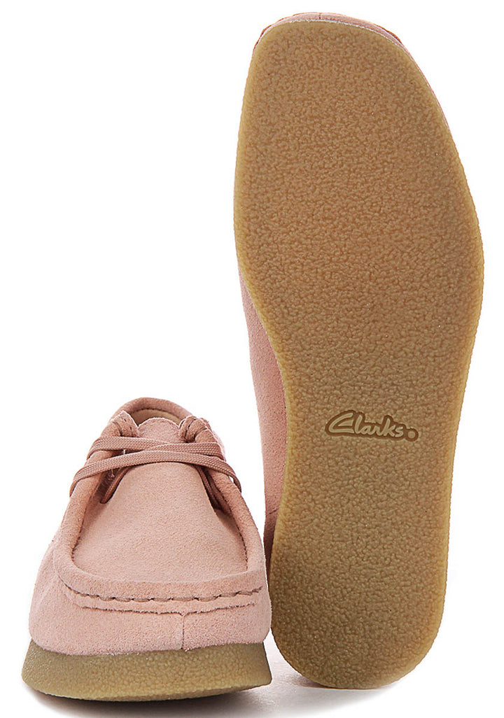 Clarks Wallabee Evosh In Light Pink For Women