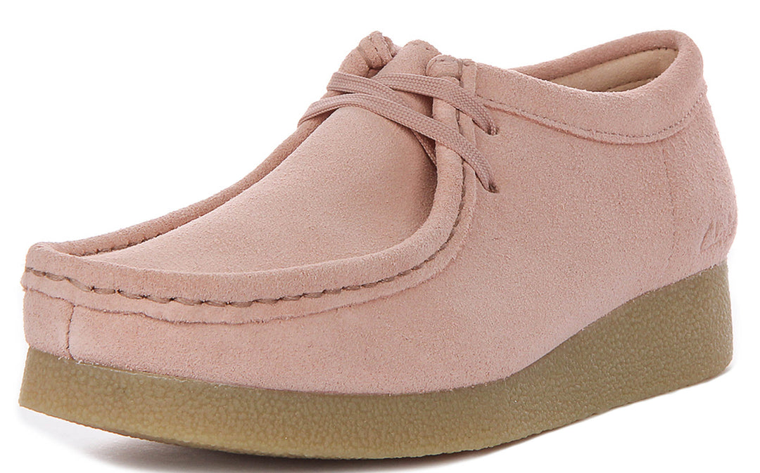 Clarks Wallabee Evosh In Light Pink For Women