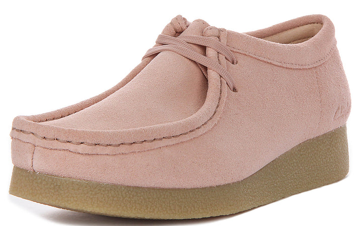 Clarks Wallabee Evosh In Light Pink For Women