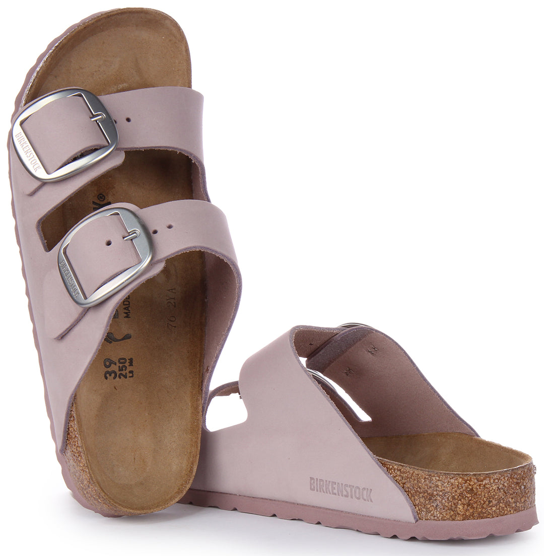 Birkenstock Arizona Big Buckle Sandalia de piel de nobuck para en lila