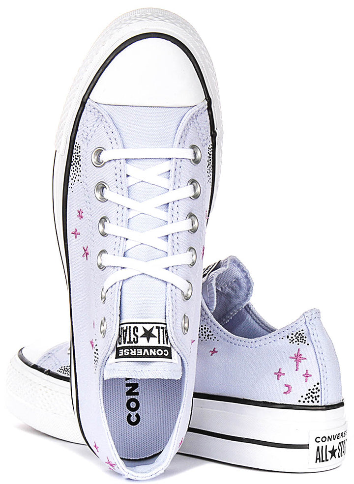 Converse All Star Lift Low A15004C In Lilac Star Print