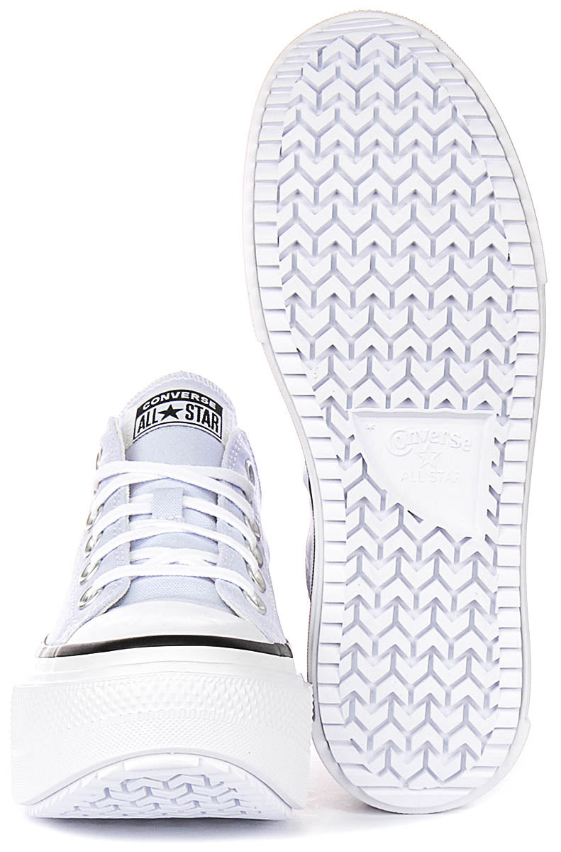 Converse All Star Lift Double Stack Low A16285C In Lilac