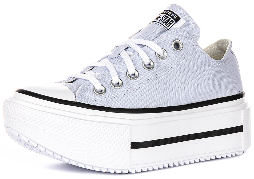 Converse All Star Lift Double Stack Low A16285C In Lilac