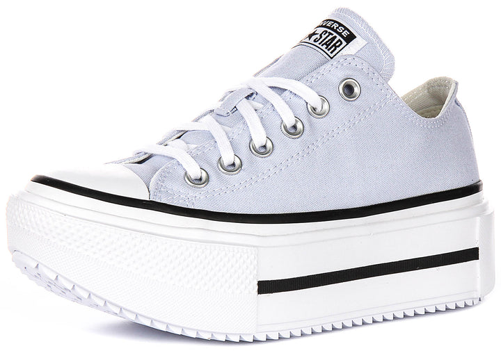 Converse All Star Lift Double Stack Low A16285C In Lilac