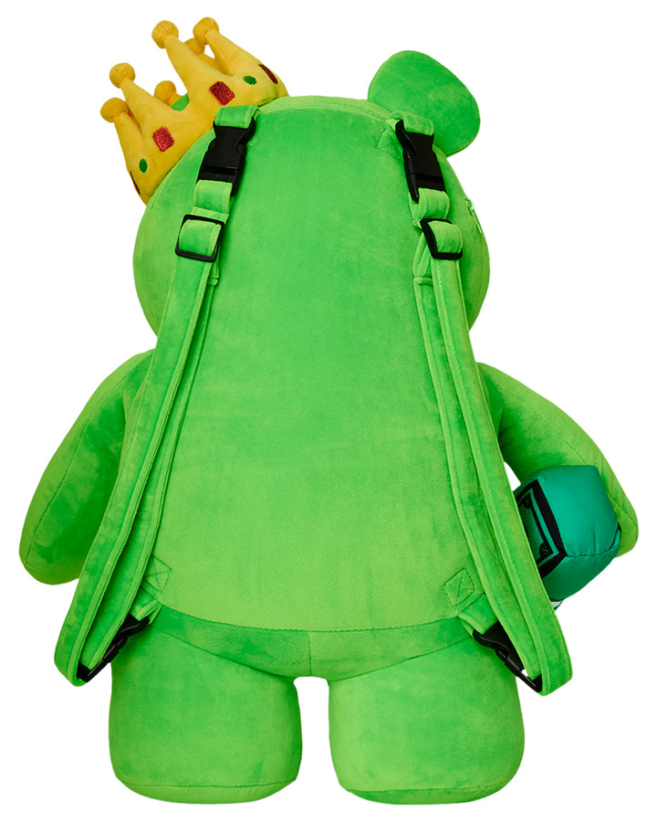 Sprayground Money Bear 12 Chainz Bear Backpack In Lime Green