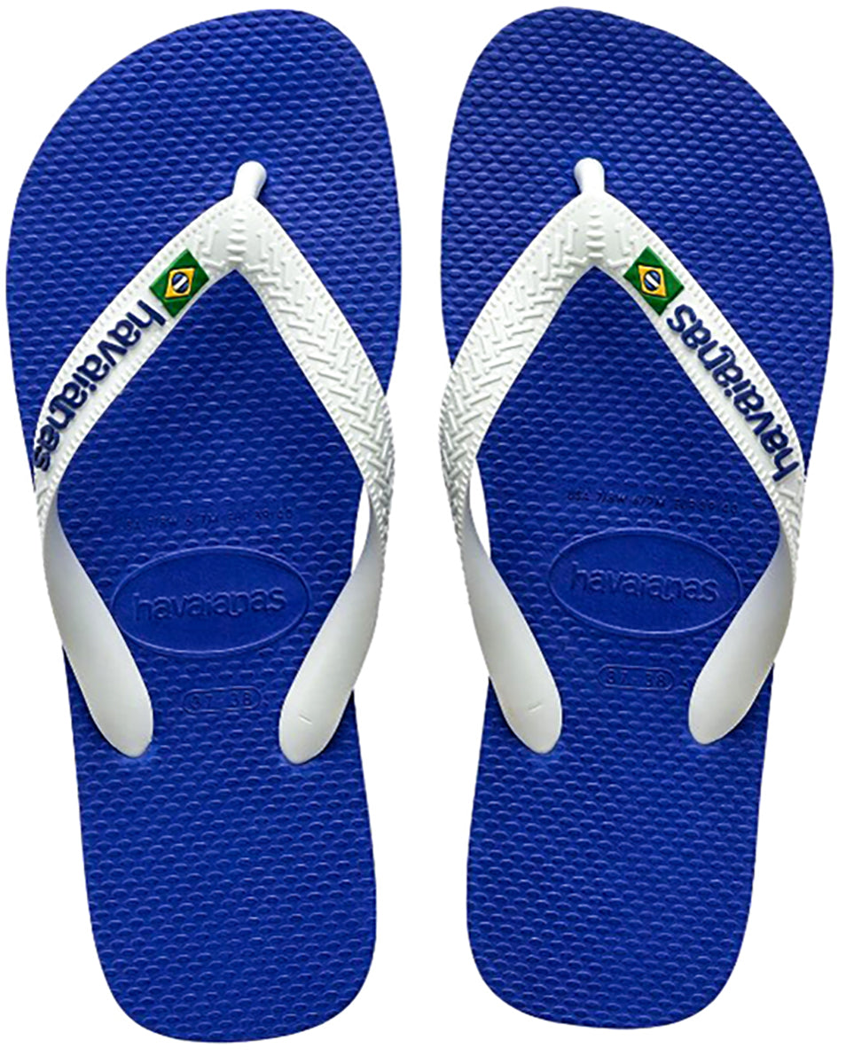 Sandali in gomma Havaianas Brasil Logo in blu navy