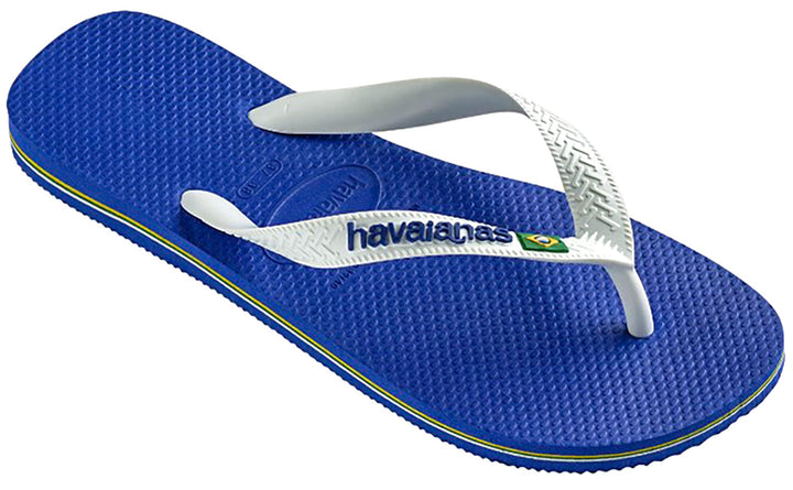 Sandales en caoutchouc Havaianas Brasil Logo en bleu marine