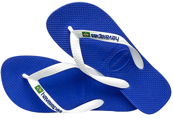 Sandales en caoutchouc Havaianas Brasil Logo en bleu marine