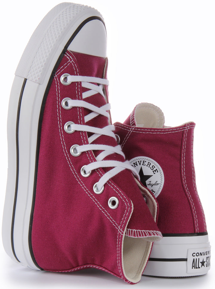 Converse All Star Lift A05471C In Maroon For Women