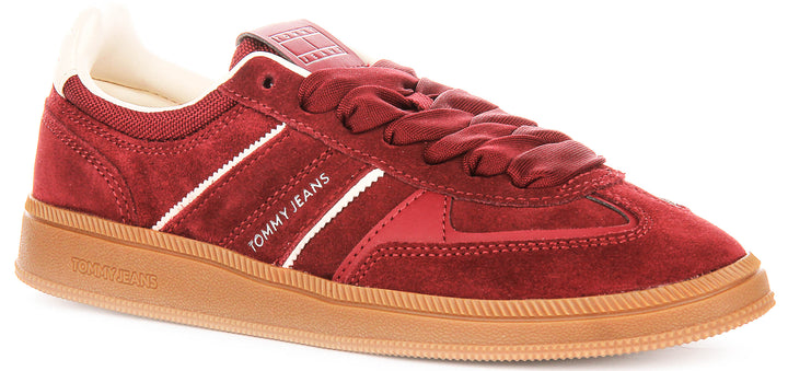 Tommy Jeans Greenwich Suede In Maroon For Women