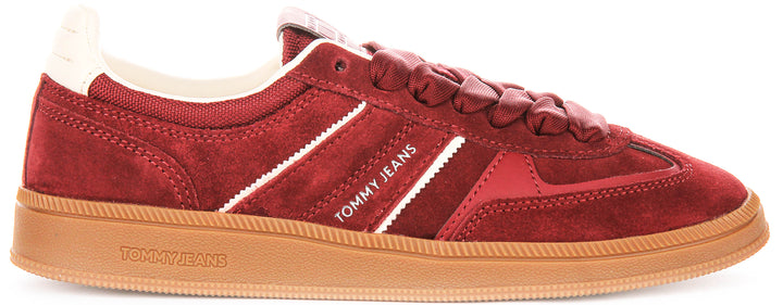 Tommy Jeans Greenwich Suede In Maroon For Women