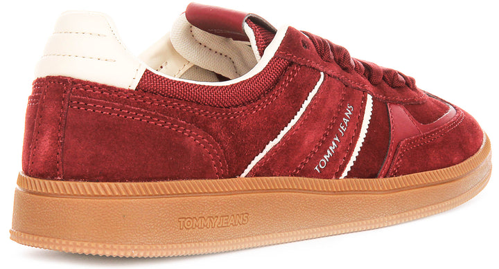 Tommy Jeans Greenwich Suede In Maroon For Women