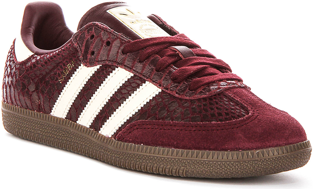 Adidas Samba Og W In Maroon Snake Print For Women