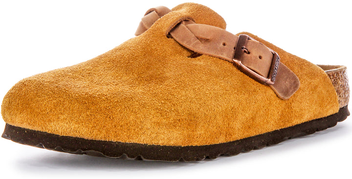 Birkenstock Boston Braided In Mink | Regular Fit