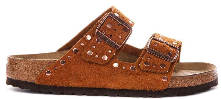 Birkenstock Arizona Rivet In Mink For Women | Regular Fit