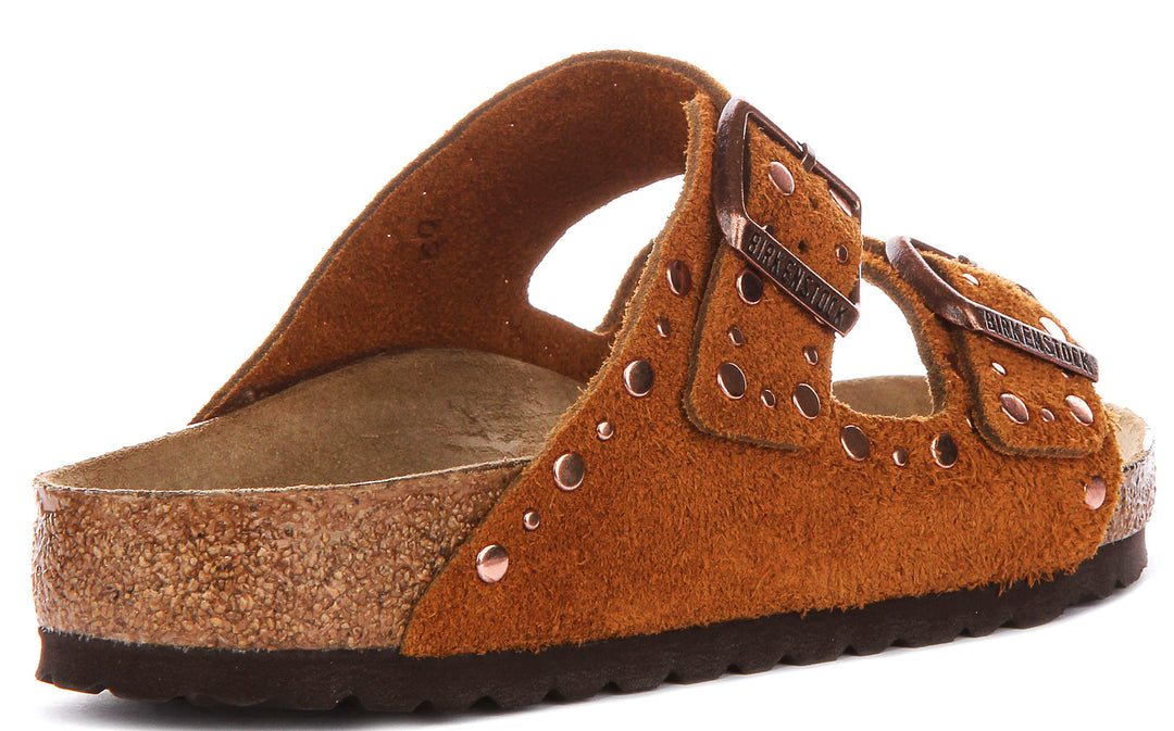 Birkenstock Arizona Rivet In Mink For Women | Regular Fit