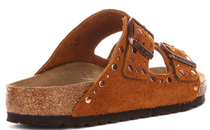 Birkenstock Arizona Rivet In Mink For Women | Regular Fit