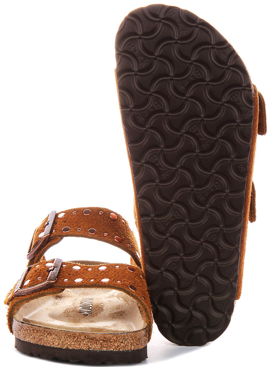 Birkenstock Arizona Rivet In Mink For Women | Regular Fit