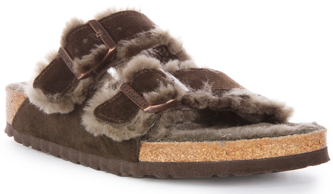 Birkenstock Arizona Shearling In Moca | Regular Fit