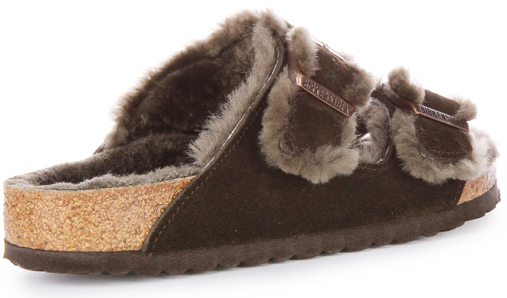 Birkenstock Arizona Shearling In Moca | Regular Fit