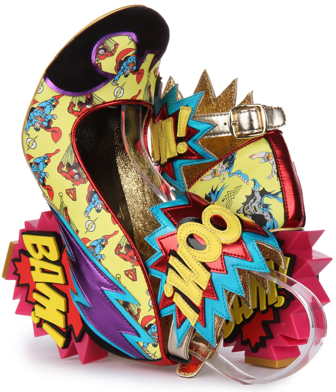 Irregular Choice Kaboom Frauen Hohe Ferse Knöchel Riemen Schuhe Mehrfarbig