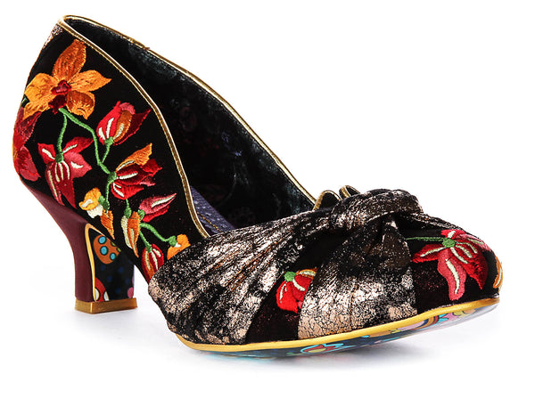 Chaussures à Talons Irregular Choice - Design Paresseux Et Fleuve Vert - Talon 4cm - Pointures 3 à 9