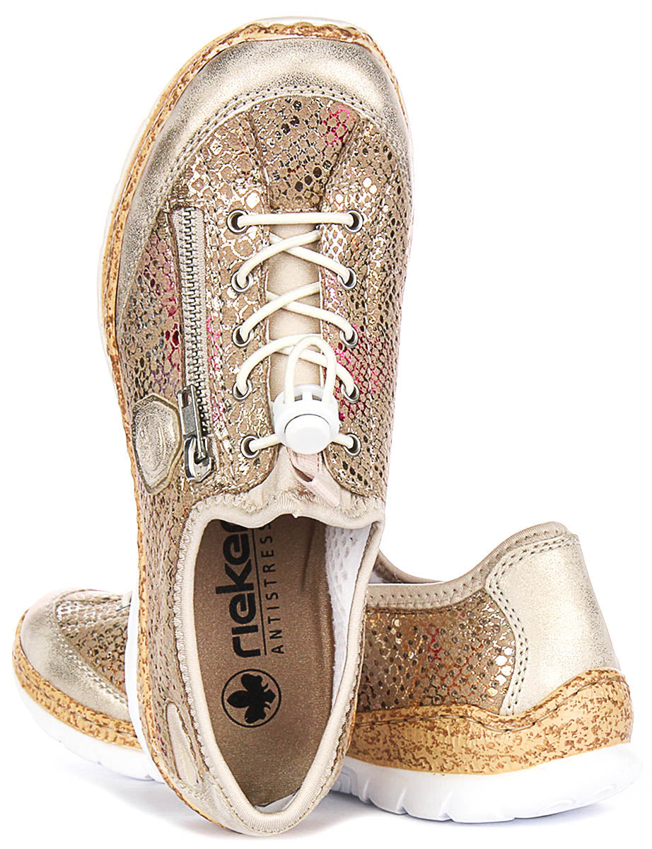 Rieker N42V1-92 In Gold For Women