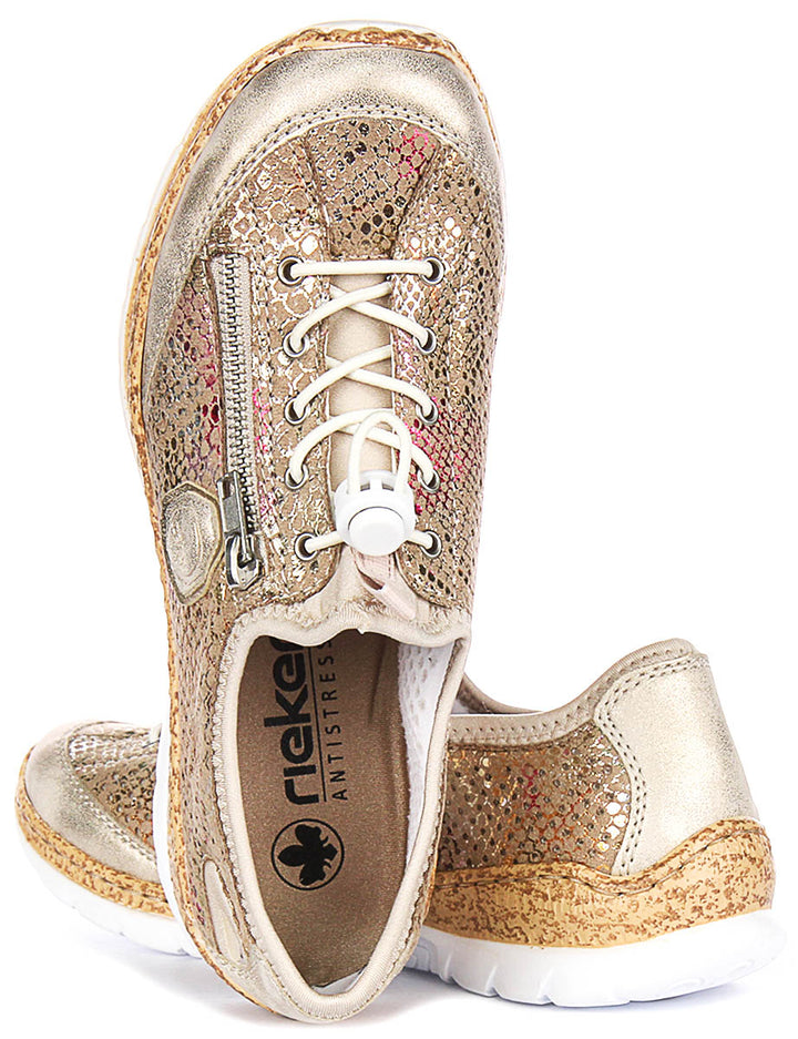 Rieker N42V1-92 In Gold For Women