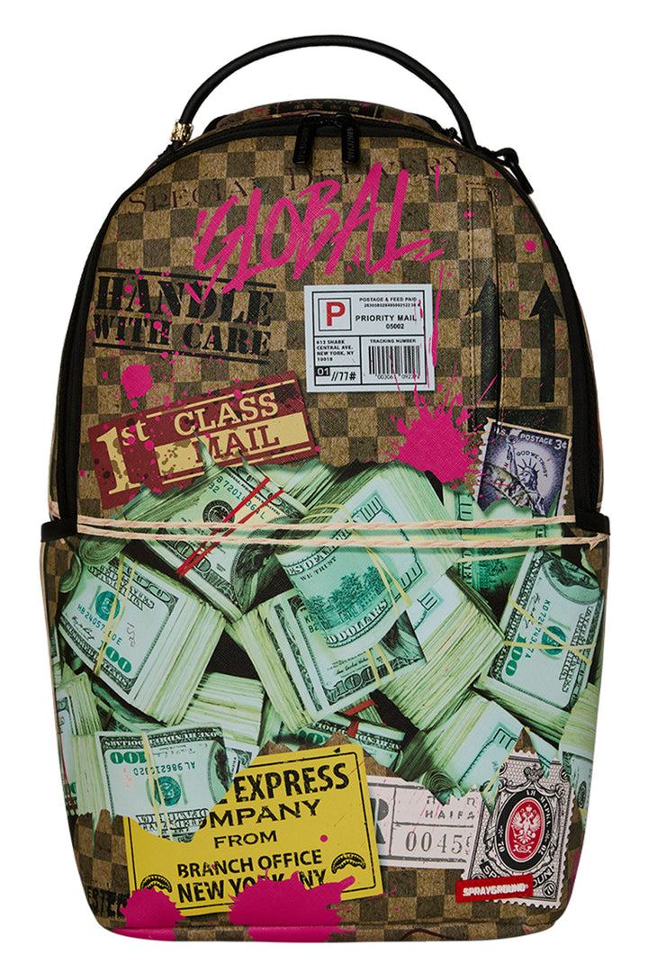 Sprayground Overnight Cash Stash Backpack In Multi Colour