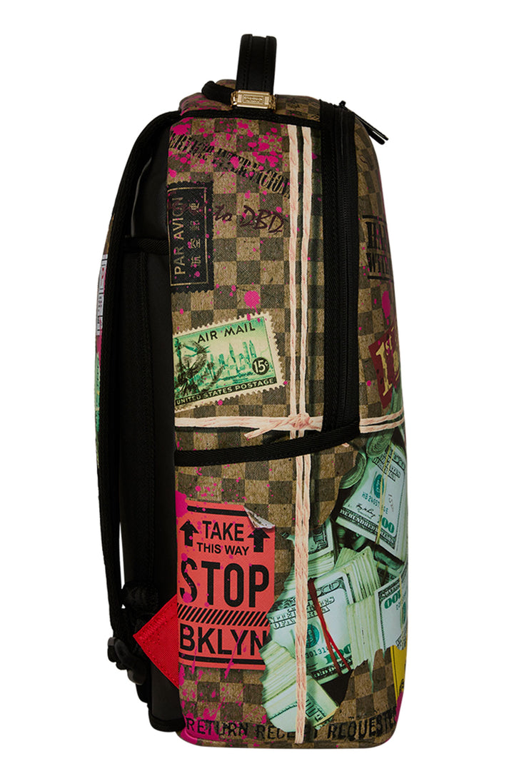 Sprayground Overnight Cash Stash Backpack In Multi Colour