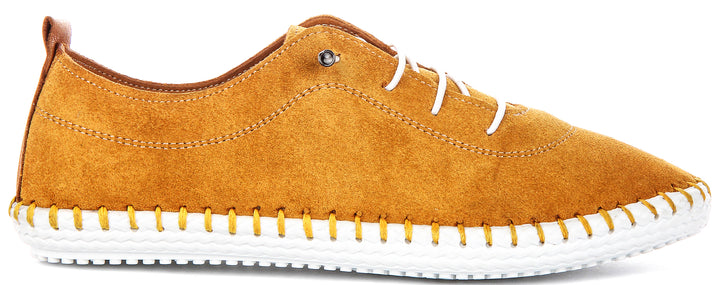 Justinreess England Lexi 2 Suede In Mustard For Women