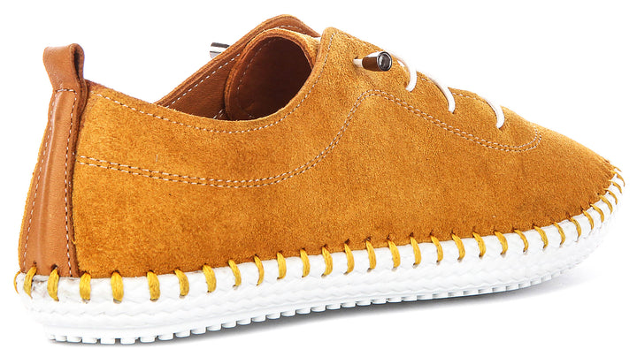 Justinreess England Lexi 2 Suede In Mustard For Women
