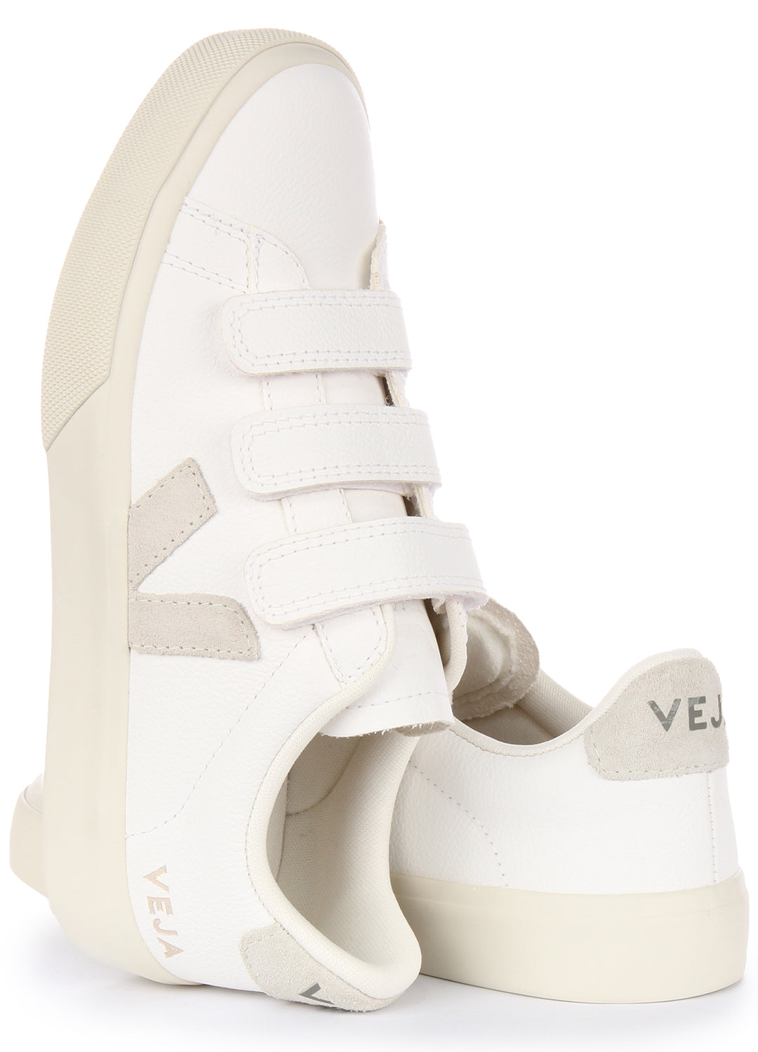 Veja Recife Baskets en cuir chromefree à trois courroies pour hommes en naturel