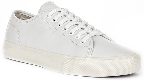 Boss Aiden Tennis In White Leather For Men
