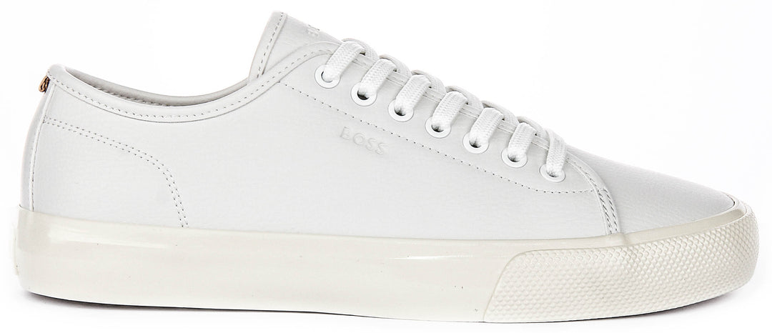 Boss Aiden Tennis In White Leather For Men