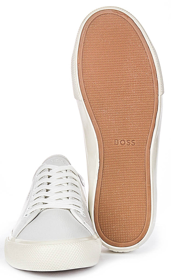Boss Aiden Tennis In White Leather For Men