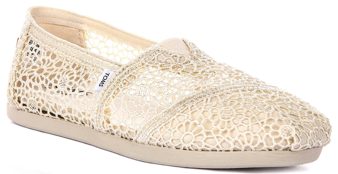 Toms Alpargata Classic Crochet In Natural For Women