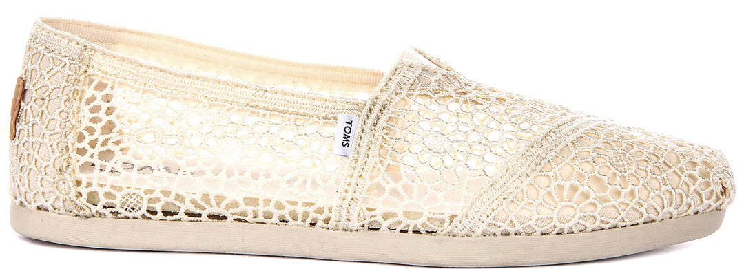 Toms Alpargata Classic Crochet In Natural For Women