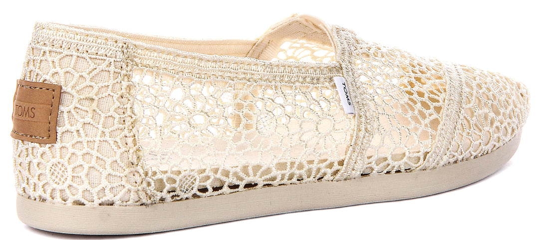 Toms Alpargata Classic Crochet In Natural For Women